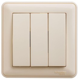 Выключатель 3-кл. СП W59 10А IP20 10AX в сборе сл. кость SE VS0510-351-28