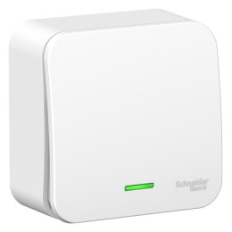 Выключатель 1-кл. ОП Blanca 10А IP20 (сх. 1) 250В с подсветкой с изолир. пластиной бел. SE BLNVA1011