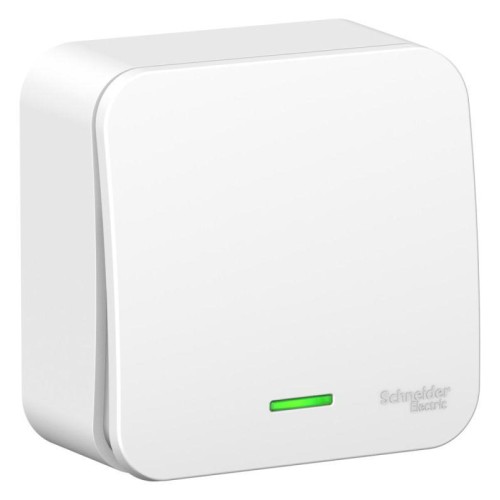 Выключатель 1-кл. ОП Blanca 10А IP20 (сх. 1) 250В с подсветкой с изолир. пластиной бел. SE BLNVA1011