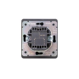 Выключатель 2-кл. СП ROUND MIELE 10А с подсветкой оникс Kranz KR-78-0714-3