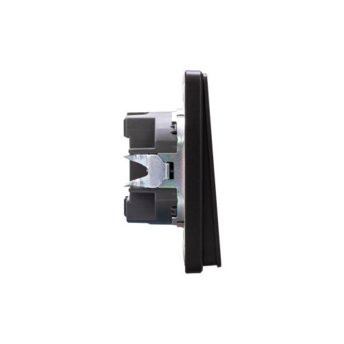 Выключатель 2-кл. СП ROUND MIELE 10А с подсветкой оникс Kranz KR-78-0714-3