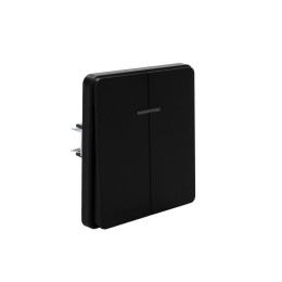 Выключатель 2-кл. СП ROUND MIELE 10А с подсветкой оникс Kranz KR-78-0714-3