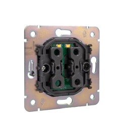 Выключатель 2-кл. СП ROUND MIELE 10А с подсветкой оникс Kranz KR-78-0714-3