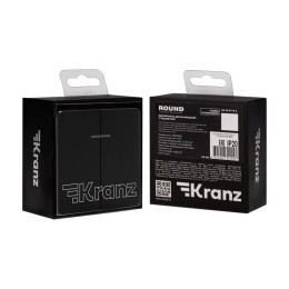 Выключатель 2-кл. СП ROUND MIELE 10А с подсветкой оникс Kranz KR-78-0714-3