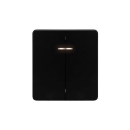 Выключатель 2-кл. СП ROUND MIELE 10А с подсветкой оникс Kranz KR-78-0714-3