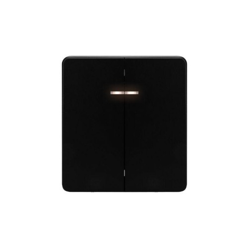 Выключатель 2-кл. СП ROUND MIELE 10А с подсветкой оникс Kranz KR-78-0714-3