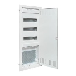 Щит комбинированный встраив. Nova 3 DIN-рейки + 1 монтаж. плата 5 габарит IP41 с метал. перфорирован