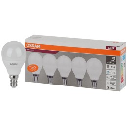 Лампа светодиодная LED Value LVCLP60 7SW/865 7Вт шар матовая E14 230В 2х5 RU (уп.5шт) OSRAM 40580755