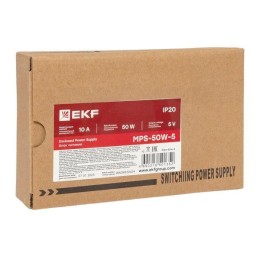 Блок питания намонтажную панель 50Вт Uвх 220В AC m Uвых 5В DC постоянного тока EKF MPS-50W-5