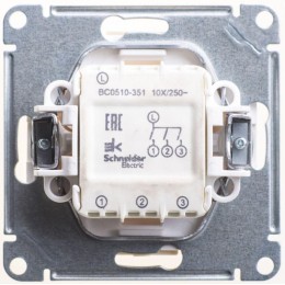 Выключатель 3-кл. СП W59 10А IP20 10AX механизм сл. кость SE VS0510-351-2-86