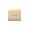 Розетка компьютерная 2-м NEW3-E RJ45 шампань CHINT 431455