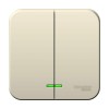 Выключатель 2-кл. ОП Blanca 6А IP20 (сх. 5) 250В с подсветкой с изолир. пластиной молочн. SE BLNVA06