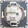 Розетка 1-м СП Glossa 16А IP20 250В без заземл. механизм перламутр. SE GSL000641