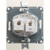 Розетка компьютерная + телефонная 2-м СП Glossa RJ45 + RJ11 кат.5E механизм перламутр SE GSL000685