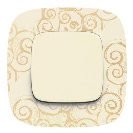 Рамка 1-м Valena Allure универсальная нарцисс золото Leg 754351