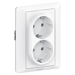 Рамка 1-м Valena Life для двойн. розеток бел. Leg 754221