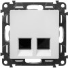 Розетка компьютерная 2-м Valena Life RJ45 кат.5E UTP с лицев. панелью механизм бел. Leg 753441