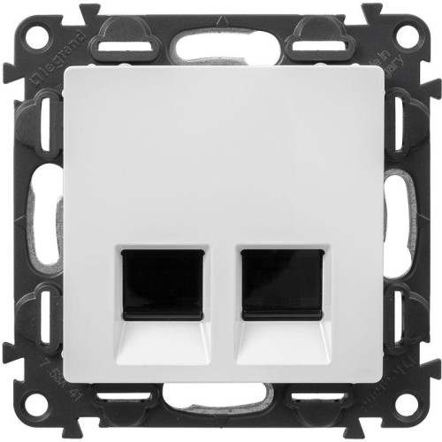Розетка компьютерная 2-м Valena Life RJ45 кат.5E UTP с лицев. панелью механизм бел. Leg 753441
