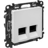 Розетка компьютерная 2-м Valena Life RJ45 кат.5E UTP с лицев. панелью механизм бел. Leg 753441