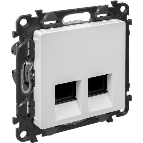 Розетка компьютерная 2-м Valena Life RJ45 кат.5E UTP с лицев. панелью механизм бел. Leg 753441