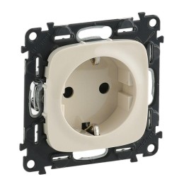 Розетка 1-м СП Valena Allure 16А IP2X 250В 2P+E винтов. клеммы механизм сл. кость Leg 753825