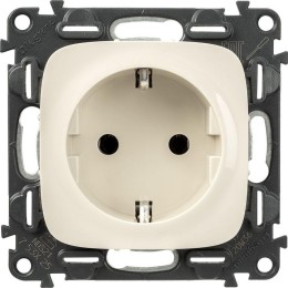 Розетка 1-м СП Valena Allure 16А IP2X 250В 2P+E винтов. клеммы механизм сл. кость Leg 753825