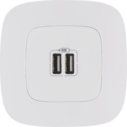 Устройство зарядное Valena Allure с 2-мя USB-разъемами 240В/5В 1500мА с лиц. панелью бел. Leg 754995