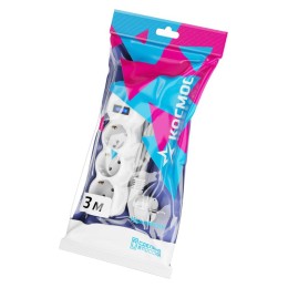 Удлинитель 3х3м с заземл. 10А IP20 ПВС 3х0.75 с выкл. КОСМОС YKsm3m-3g-Z-V(10A)P