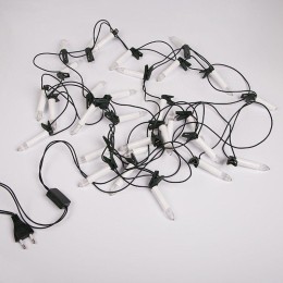 Гирлянда светодиодная "Свечи" 10м 50LED тепл. бел. 4Вт 220-240В IP20 провод ПВХ темн. зел. Neon-Nigh