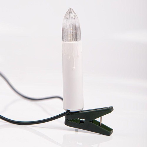 Гирлянда светодиодная "Свечи" 10м 50LED тепл. бел. 4Вт 220-240В IP20 провод ПВХ темн. зел. Neon-Nigh