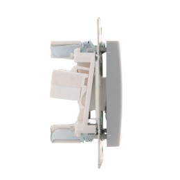 Розетка компьютерная 2-м СП Karina RJ45 механизм матов. серебр. LEZARD 707-4388-141