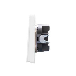 Выключатель 2-кл. СП ROUND MIELE 10А с подсветкой перламутр Kranz KR-78-0714-1