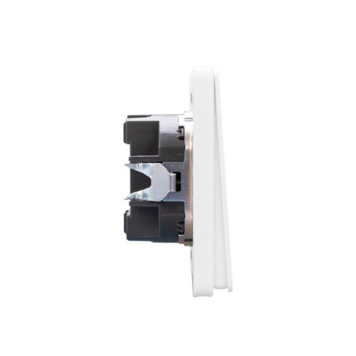 Выключатель 2-кл. СП ROUND MIELE 10А с подсветкой перламутр Kranz KR-78-0714-1
