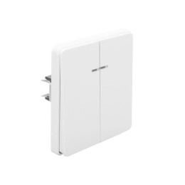 Выключатель 2-кл. СП ROUND MIELE 10А с подсветкой перламутр Kranz KR-78-0714-1