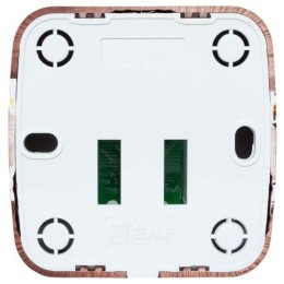 Розетка компьютерная 1-м ОП Минск RJ45 1А 120В темн. дерево EKF EGK01-035-40