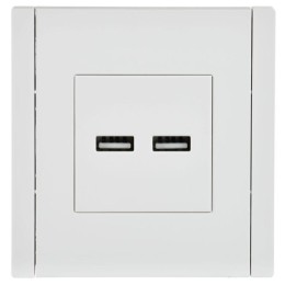 Розетка USB A+A 3.1А FORTE&PIANO FP249 бел. IEK FP-U21-D31-K01