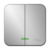 Выключатель 2-кл. ОП Blanca 10А IP20 (сх. 5) 250В с подсветкой с изолир. пластиной алюм. SE BLNVA105