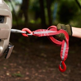 Трос буксировочный со светоотражающей лентой 5т 4м с двумя крюками в чехле Rexant 80-0228