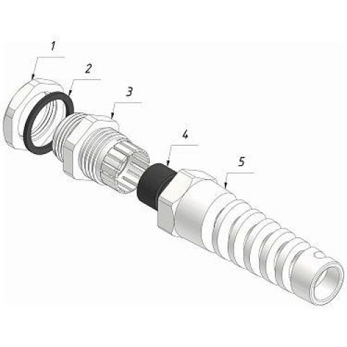 Ввод кабельный ВКС-ПР-M25-18-L10 IP68 черн. ГОФРОМАТИК zeta35204
