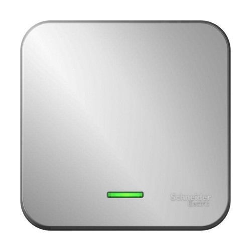 Переключатель проходной 1-кл. ОП Blanca 10А IP20 (сх. 6) 250В с подсветкой с изолир. пластиной алюм.