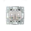 Розетка компьютерная 2-м СП Karina RJ45 механизм черн. бархат LEZARD 707-4288-141