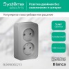 Розетка 2-м ОП Blanca 16А IP20 250В без заземл. без защ. шторок с изолир. пластиной алюм. SE BLNRA00