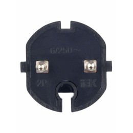 Вилка прямая ВПп20-02-Ст разборная без заземл. контакта 6А черн. IEK EVP20-06-01-K02