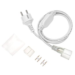 Набор установочный для односторон. гибкого неона 15х26мм (шнур питания каучук с диодным мостом и вил