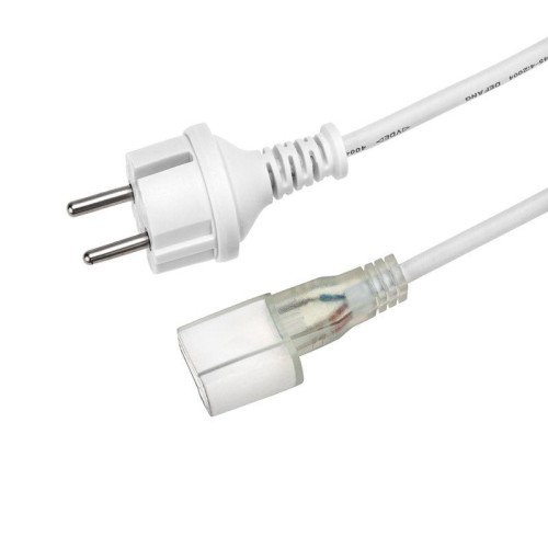 Набор установочный для односторон. гибкого неона 15х26мм (шнур питания каучук с диодным мостом и вил