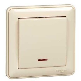 Выключатель 1-кл. СП W59 10А IP20 10AX с подсветкой в сборе сл. кость SE VS110-153-28