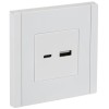 Розетка USB A+C 18Вт FORTE&PIANO FP251 бел. IEK FP-U22-018-K01