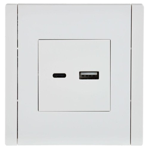 Розетка USB A+C 18Вт FORTE&PIANO FP251 бел. IEK FP-U22-018-K01