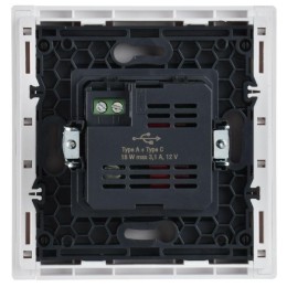 Розетка USB A+C 18Вт FORTE&PIANO FP251 бел. IEK FP-U22-018-K01
