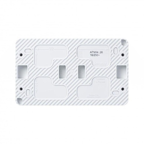 Розетка 2-м ОП AtlasDesign Profi54 16А IP54 250В с заземл. защ. шторки бел. SE ATN540126